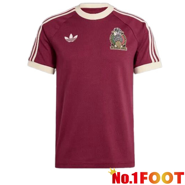 Mexico Retro Away Soccer Jersey Red 1985