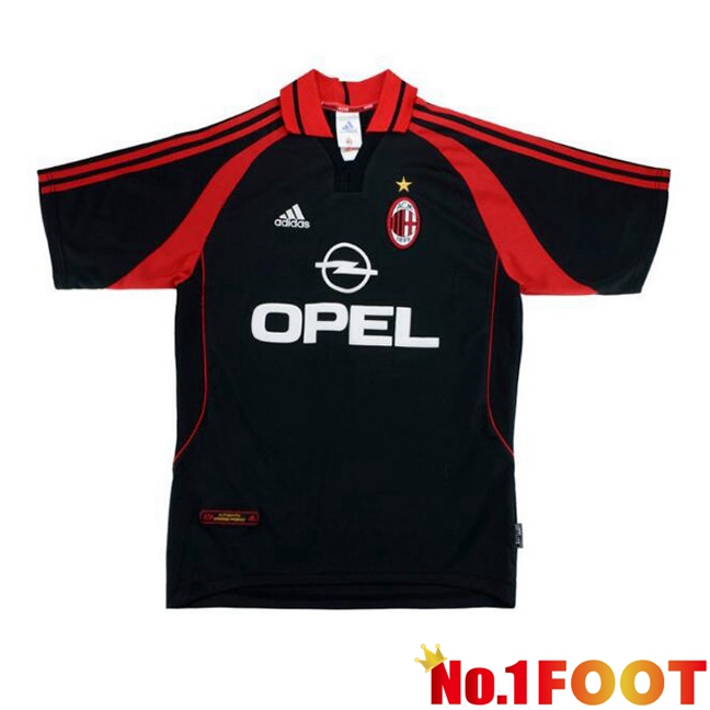 AC Milan Retro Third Soccer Jersey Black 2000-2001