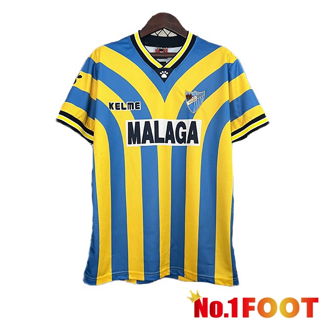 Malaga Retro Away Soccer Jersey Yellow Blue 1997-1998