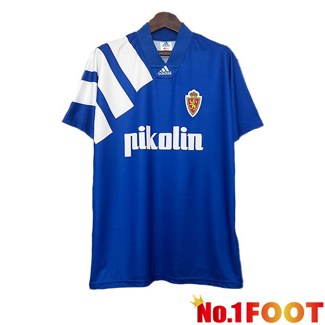 Real Zaragoza Retro Away Soccer Jersey Blue 1992-1993