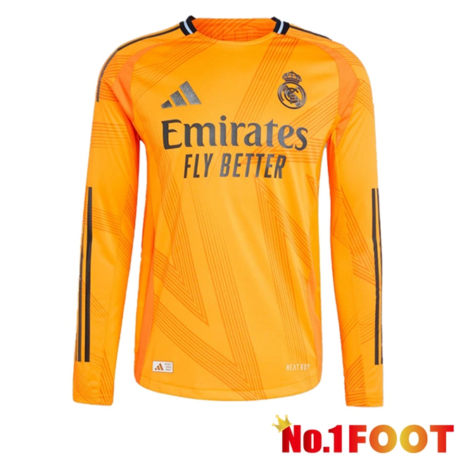 Real Madrid Away Soccer Jersey Long sleeve 2024/2025