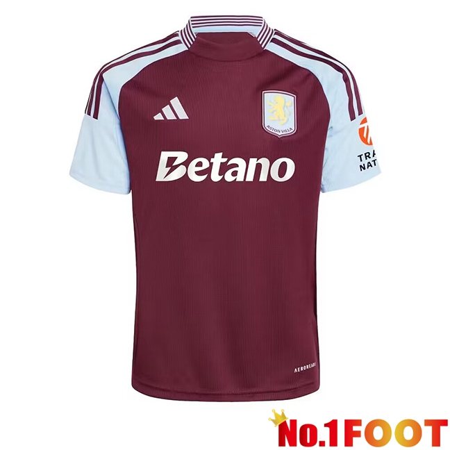 Aston Villa Home Soccer Jersey Red 2024/2025