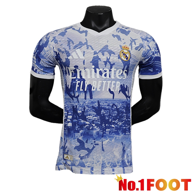 Real Madrid Soccer Jersey Special Edition Blue/White 2024/2025