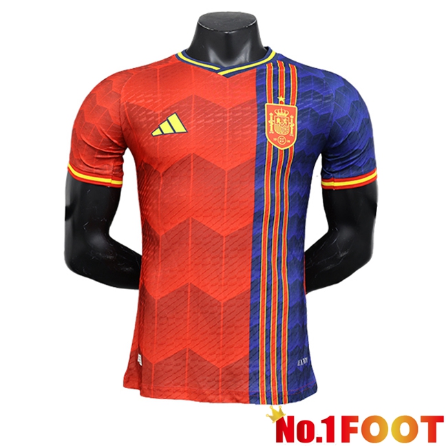 Spain Soccer Jersey Special Edition Blue/Red 2024/2025