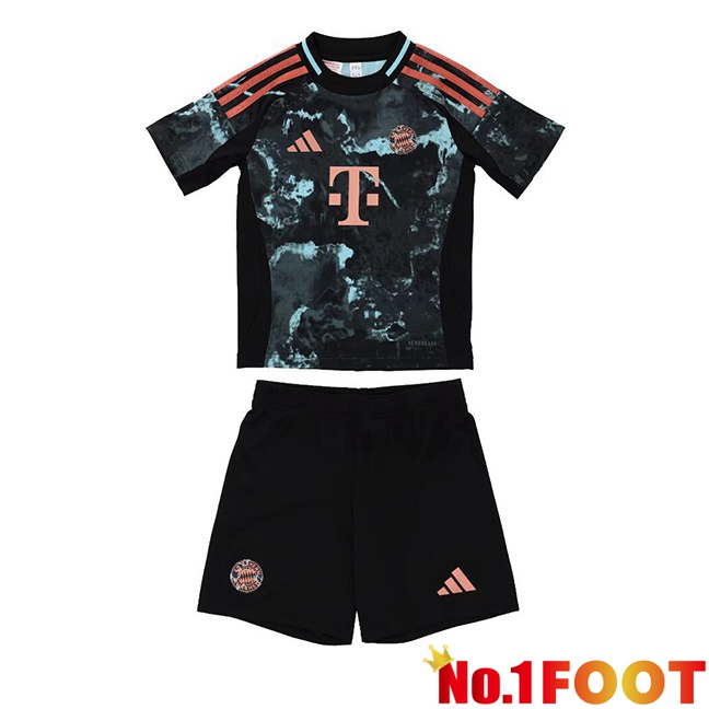 Bayern Munich Kids Away Soccer Jersey Black 2024/2025