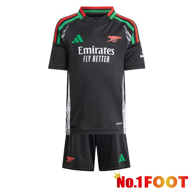 Arsenal Kids Away Soccer Jersey Black 2024/2025