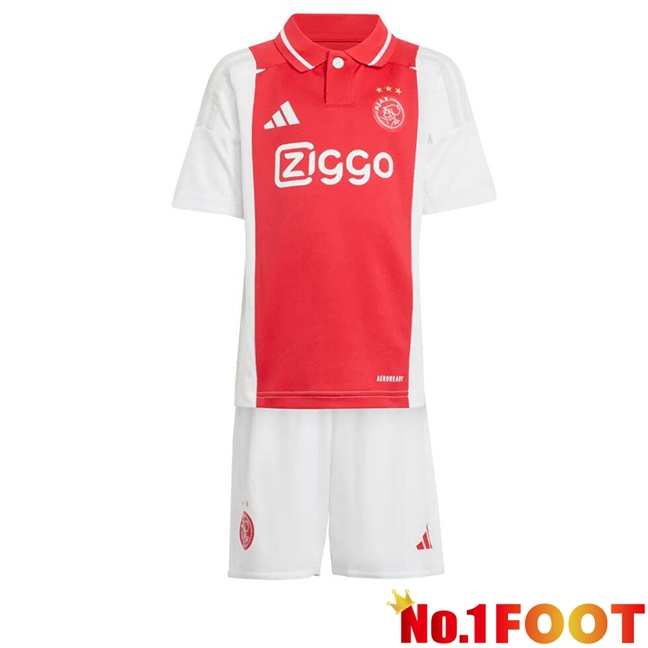 AFC Ajax Kids Home Soccer Jersey Red White 2024/2025