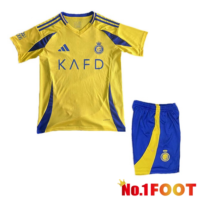 Al-Nassr FC Kids Home Soccer Jersey Yellow 2024/2025