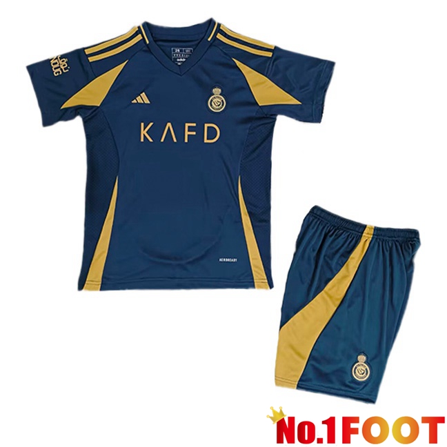 Al-Nassr FC Kids Away Soccer Jersey Blue 2024/2025