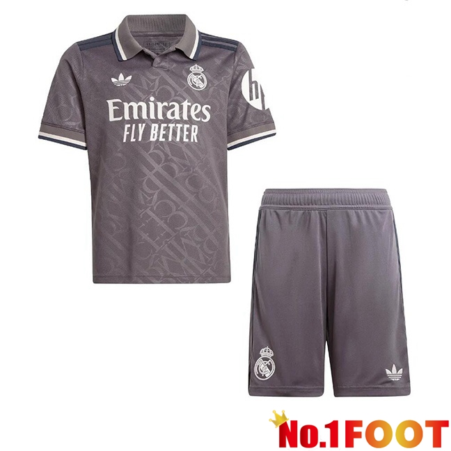 Real Madrid Kids Third Soccer Jersey Grey 2024/2025