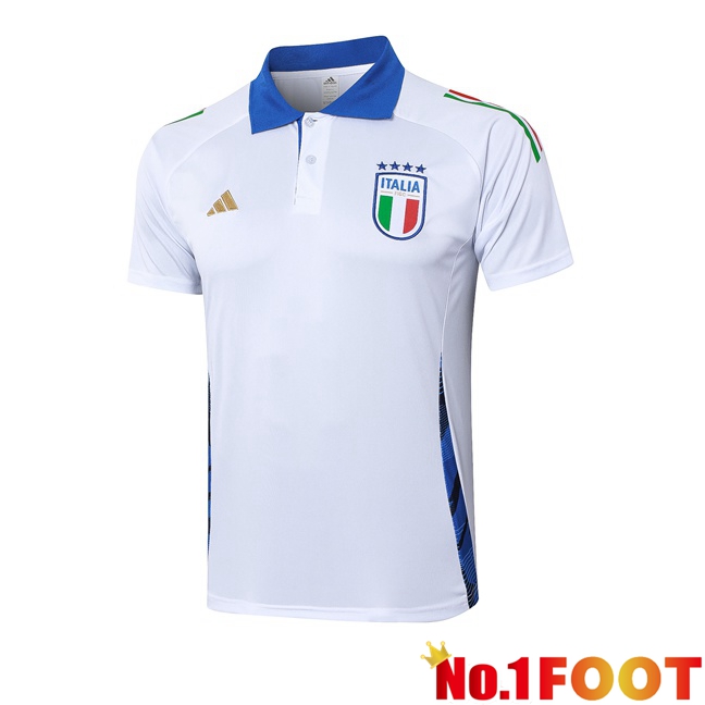 Italy Soccer Polo White 2024/2025