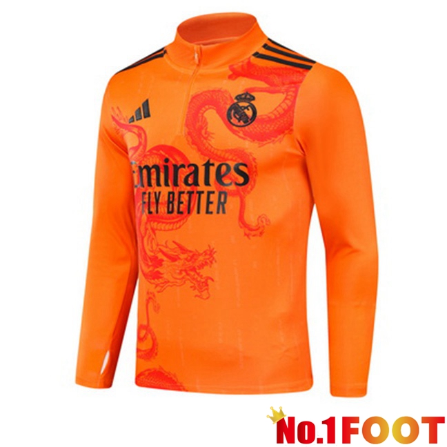 Real Madrid Training Sweatshirt Orange 2024/2025