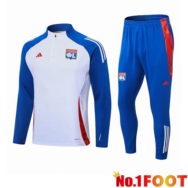 lyon OL kit Training Tracksuit White Blue 2024/2025