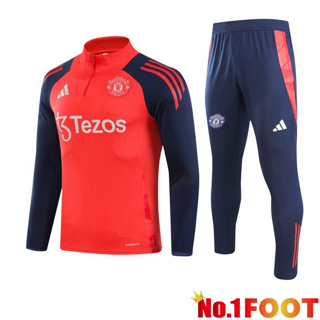 Manchester United kit Training Tracksuit Orange 2024/2025