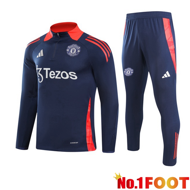 Manchester United kit Training Tracksuit Blue Royal 2024/2025