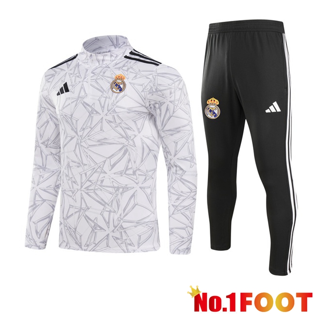 Real Madrid kit Training Tracksuit White 2024/2025