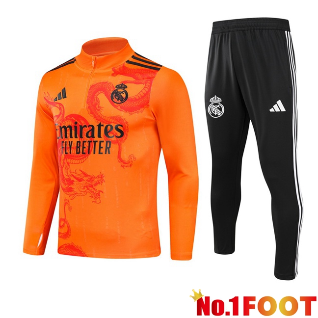 Real Madrid kit Training Tracksuit Orange 2024/2025