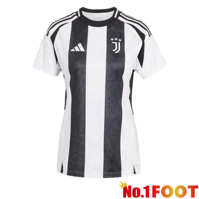 Juventus Women Home Soccer Jersey Black White 2024/2025 - Click Image to Close