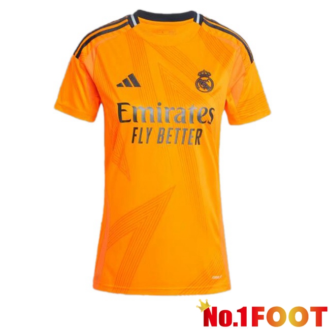 Real Madrid Women Away Soccer Jersey Orange 2024/2025