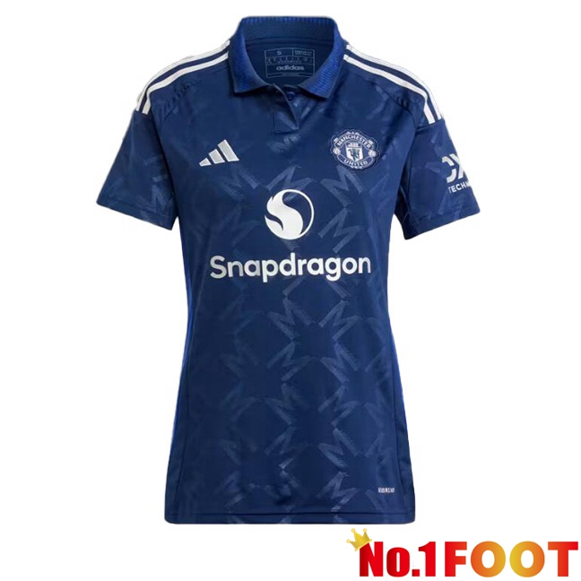 Manchester United Women Away Soccer Jersey Blue 2024/2025