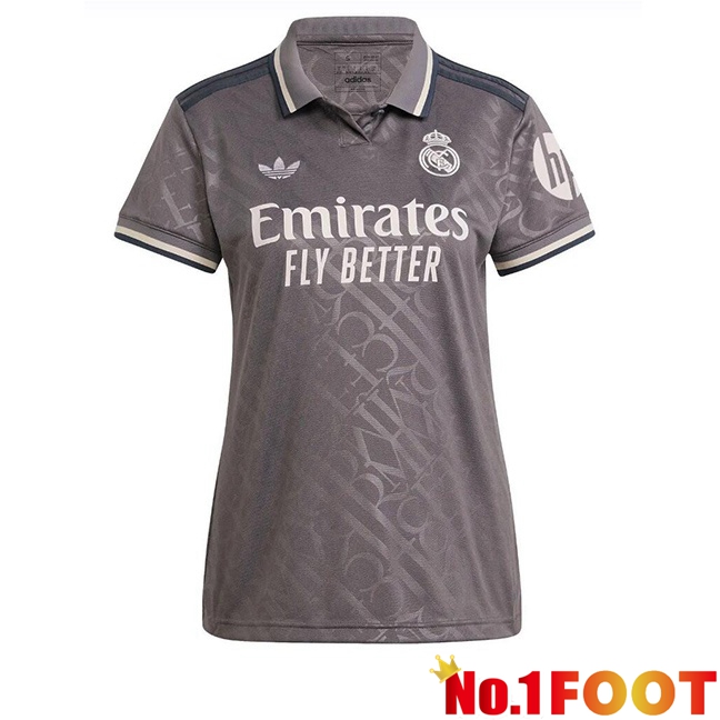 Real Madrid Women Third Soccer Jersey Grey 2024/2025