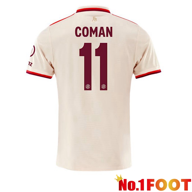 Bayern Munich (Coman 11) Third Soccer Jersey Yellow 2024/2025