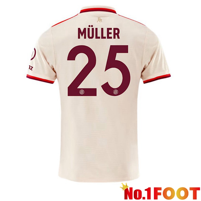 Bayern Munich (Müller 25) Third Soccer Jersey Yellow 2024/2025