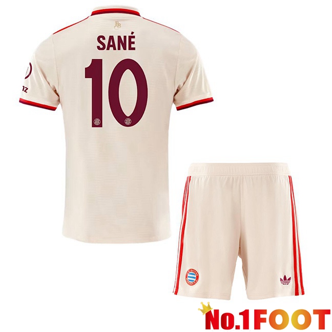 Bayern Munich (Sané 10) Kids Third Soccer Jersey Yellow 2024/2025