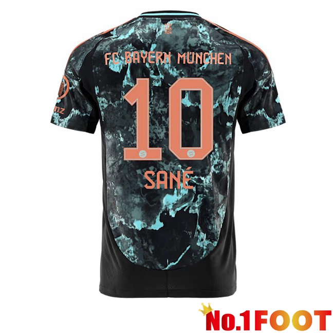 Bayern Munich (Sané 10) Away Soccer Jersey Black 2024/2025