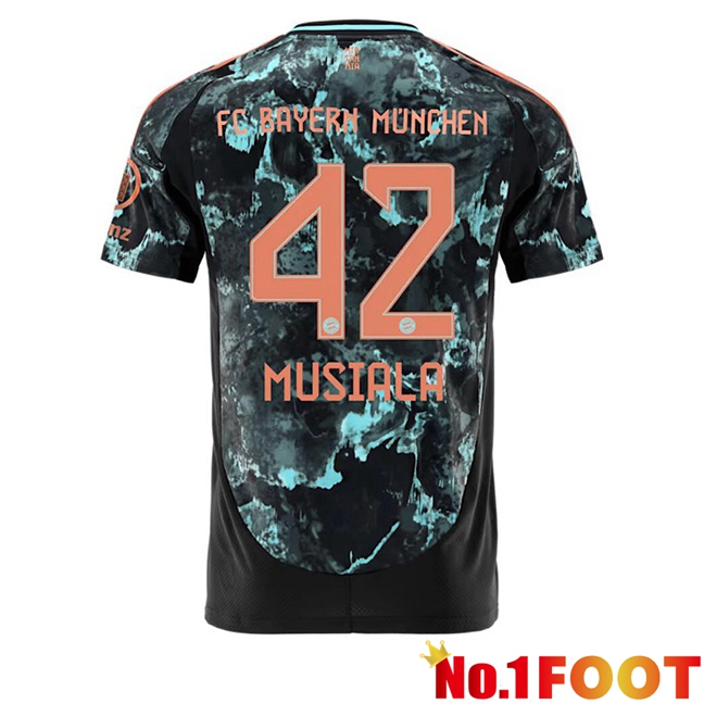 Bayern Munich (Musiala 42) Away Soccer Jersey Black 2024/2025