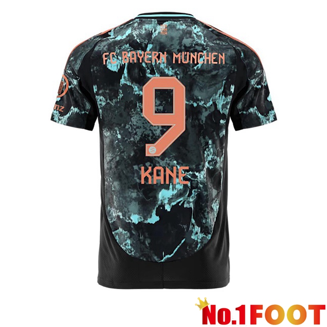 Bayern Munich (Kane 9) Away Soccer Jersey Black 2024/2025