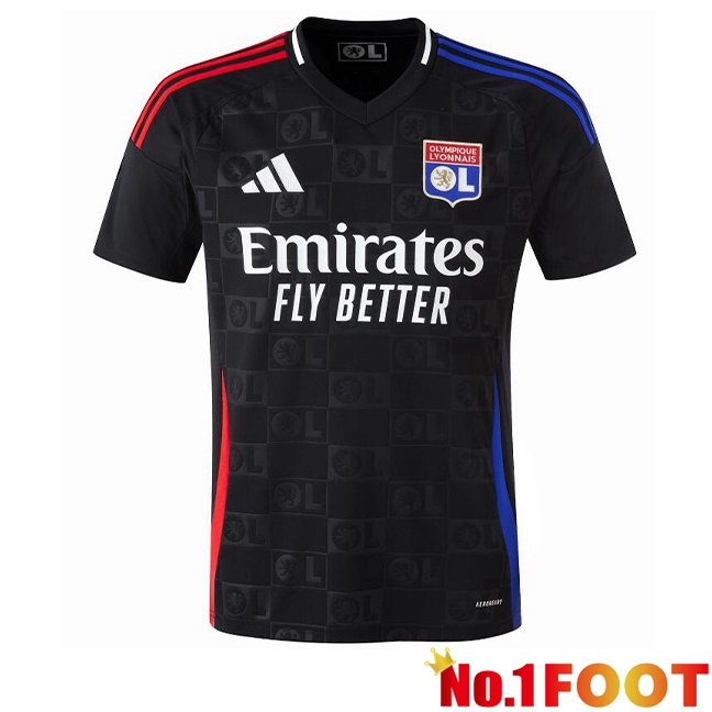 lyon OL Away Soccer Jersey Black 2024/2025