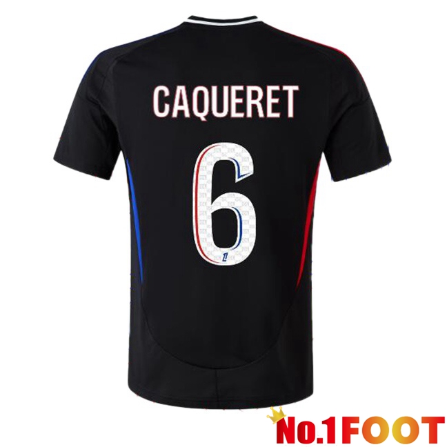 lyon OL (CAQUERET 6) Away Soccer Jersey Black 2024/2025