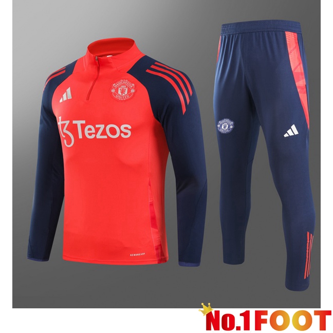 Manchester United Kids kit Training Tracksuit Red 2024/2025