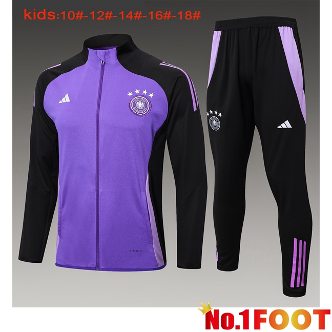 kit Training Jacket Suit Germany Kids Purple 2024/2025 - Click Image to Close