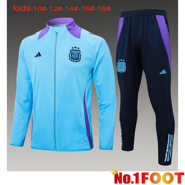 kit Training Jacket Suit Argentina Kids Blue 2024/2025