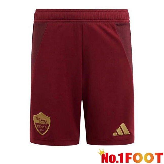 AS Rome Home Soccer Shorts Red 2024/2025