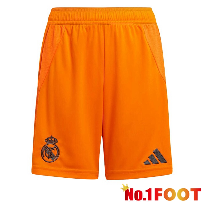 Real Madrid Away Soccer Shorts Orange 2024/2025