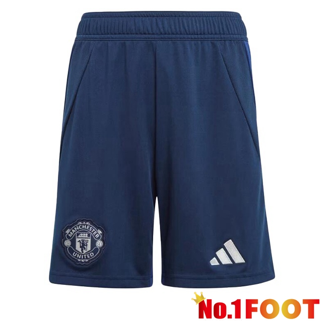 Manchester United Away Soccer Shorts Blue 2024/2025