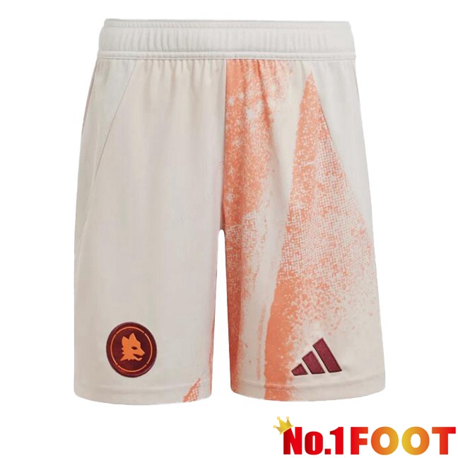 AS Rome Kids Away Soccer Shorts White 2024/2025