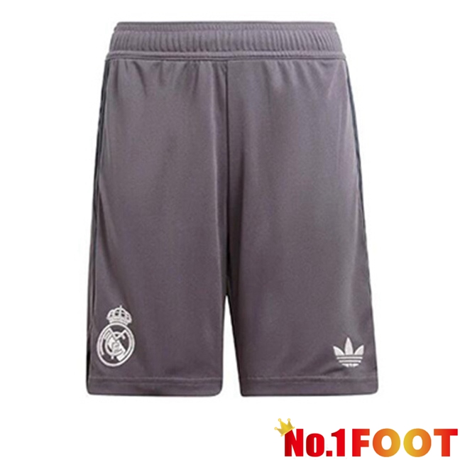 Real Madrid Third Soccer Shorts Grey 2024/2025