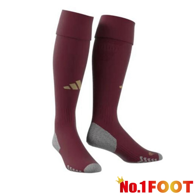 AS Rome Home Soccer Socks Red 2024/2025