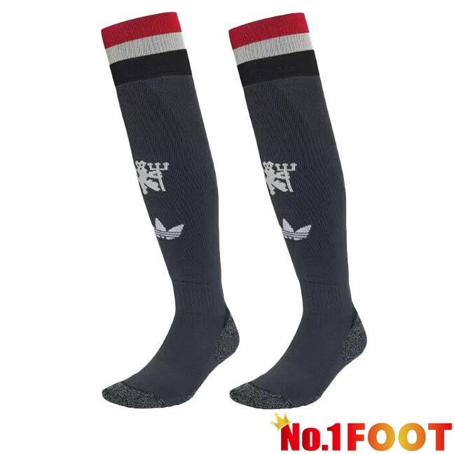 Manchester United Third Soccer Socks White 2024/2025