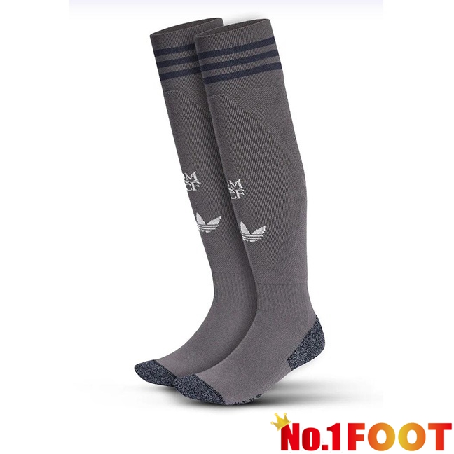 Real Madrid Third Soccer Socks Grey 2024/2025