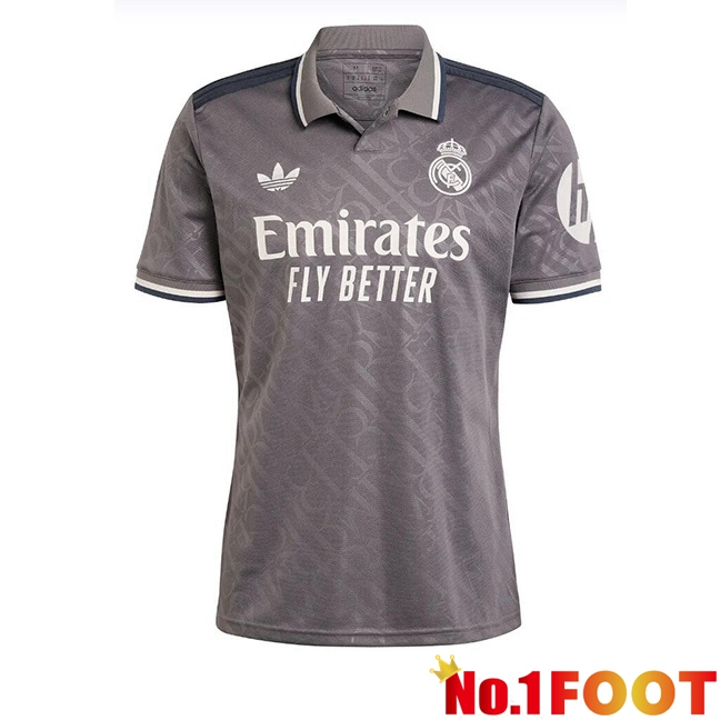 Real Madrid Third Soccer Jersey Grey 2024/2025