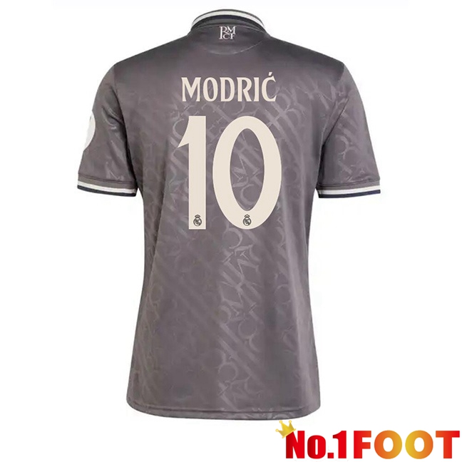 Real Madrid (Modrić 10) Third Soccer Jersey Grey 2024/2025