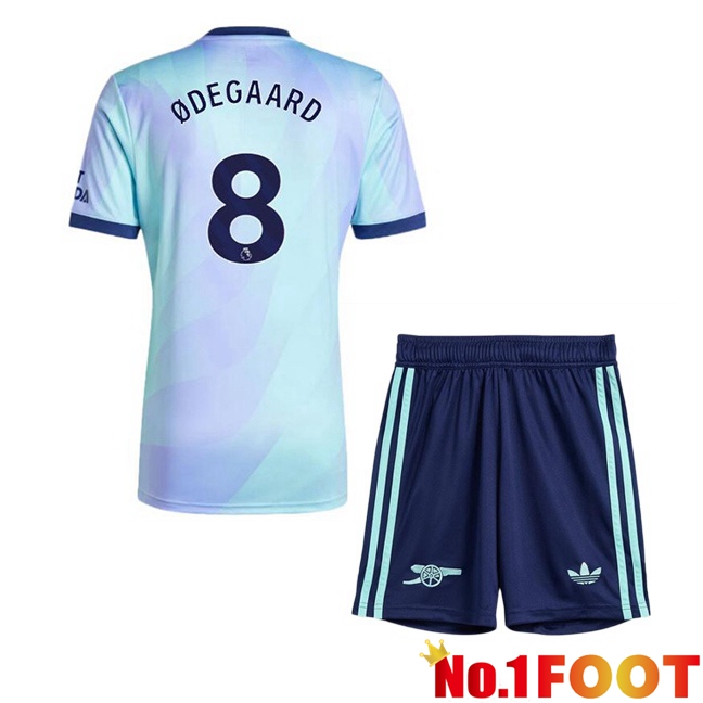 Arsenal (ØDEGAARD 8) Kids Third Soccer Jersey Blue 2024/2025