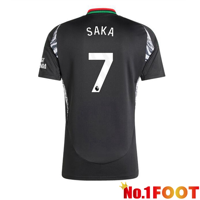 Arsenal (SAKA 7) Away Soccer Jersey Black 2024/2025