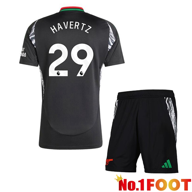 Arsenal (HAGreenZ 29) Kids Away Soccer Jersey Black 2024/2025