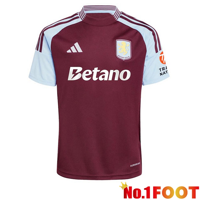 Aston Villa Home Soccer Jersey Red 2024/2025